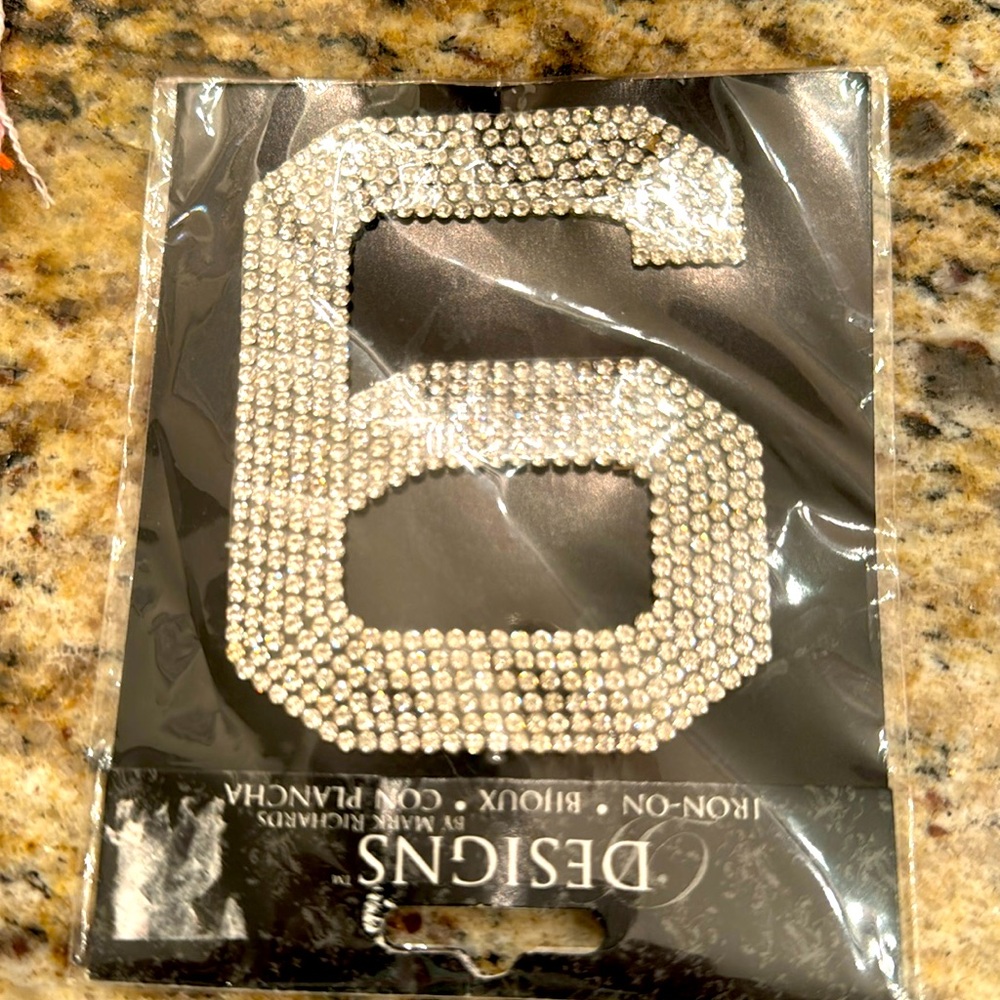 Iron on decal rhinestones # 6 & 0  = 60 turn  over 6 to 9 = 90 birthday decor